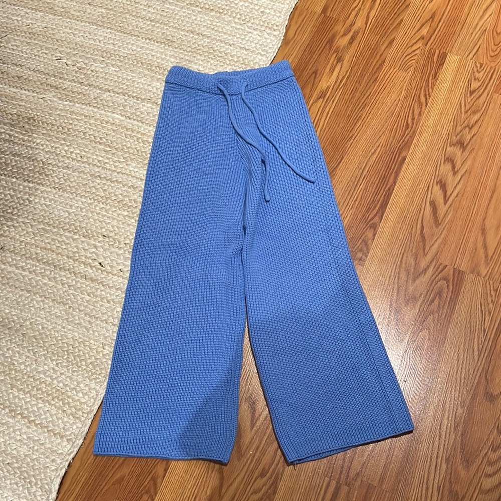 Blue Knit Pants